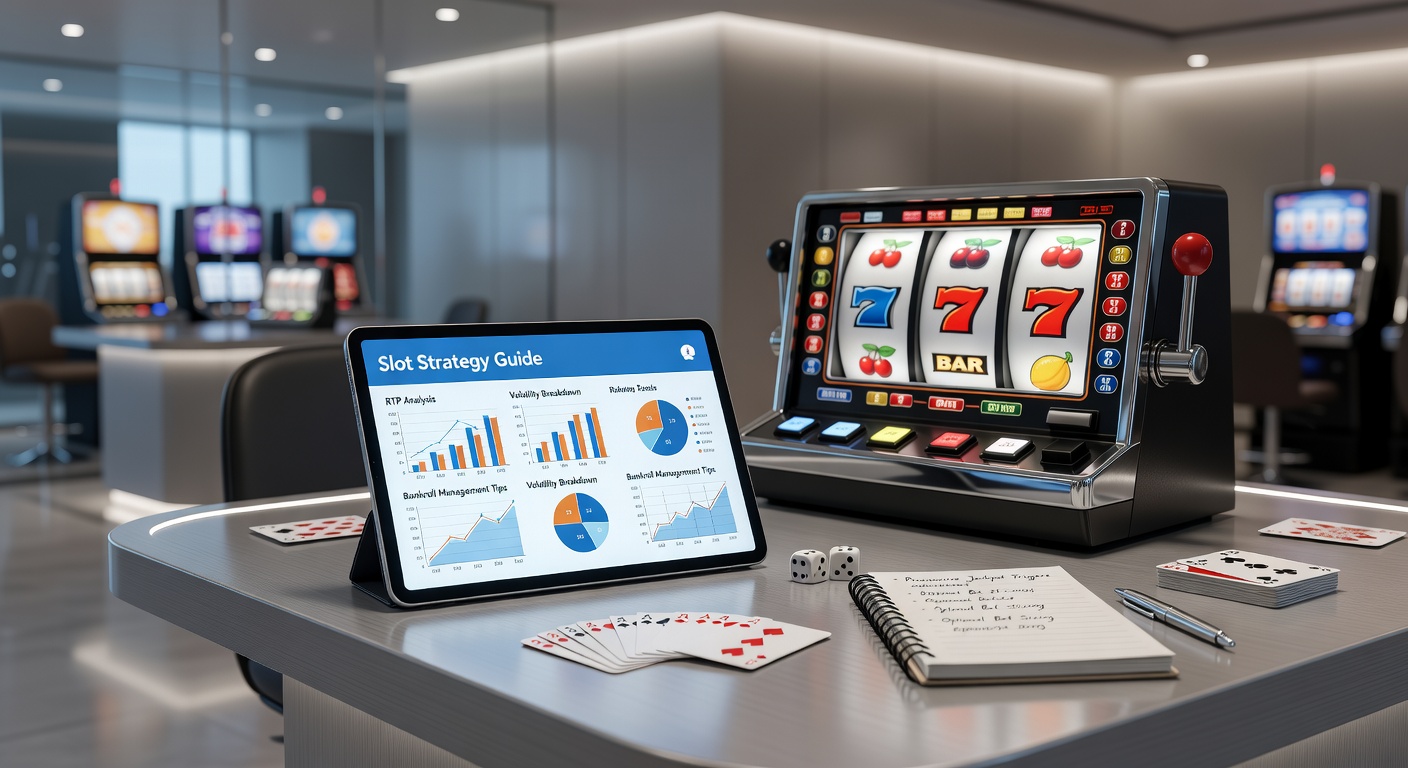 Vibrant slot machine reels spinning with colorful symbols and jackpot lights flashing in a modern casino setting